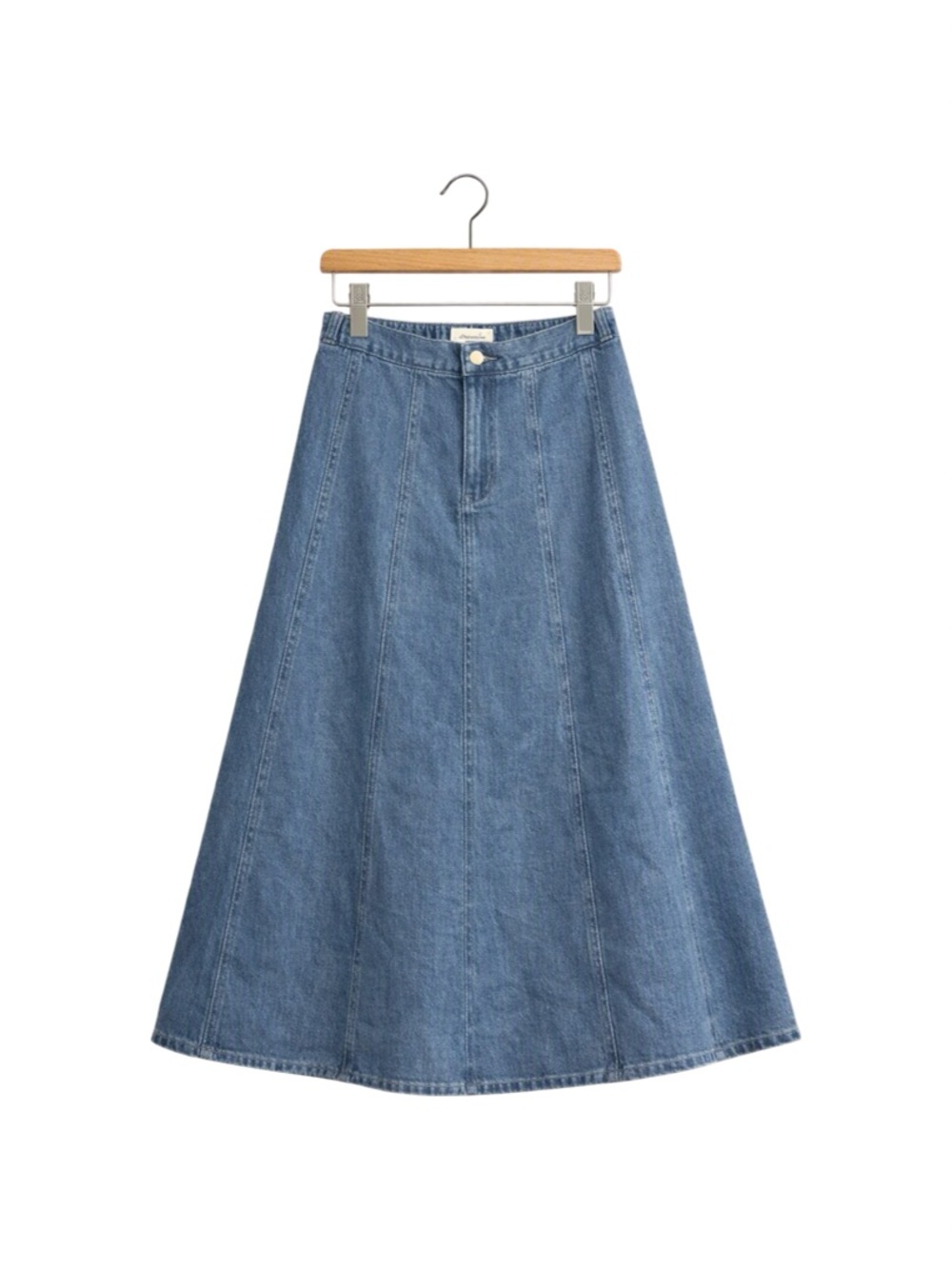 Women’s A-Line Denim Midi Skirt - Blue